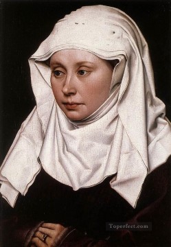 ロバート・カンピン Painting - 女性の肖像 1430 ロバート・カンピン